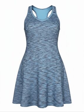 MPG Light Blue Athletic Tank Top Dress Resort, Travel Large